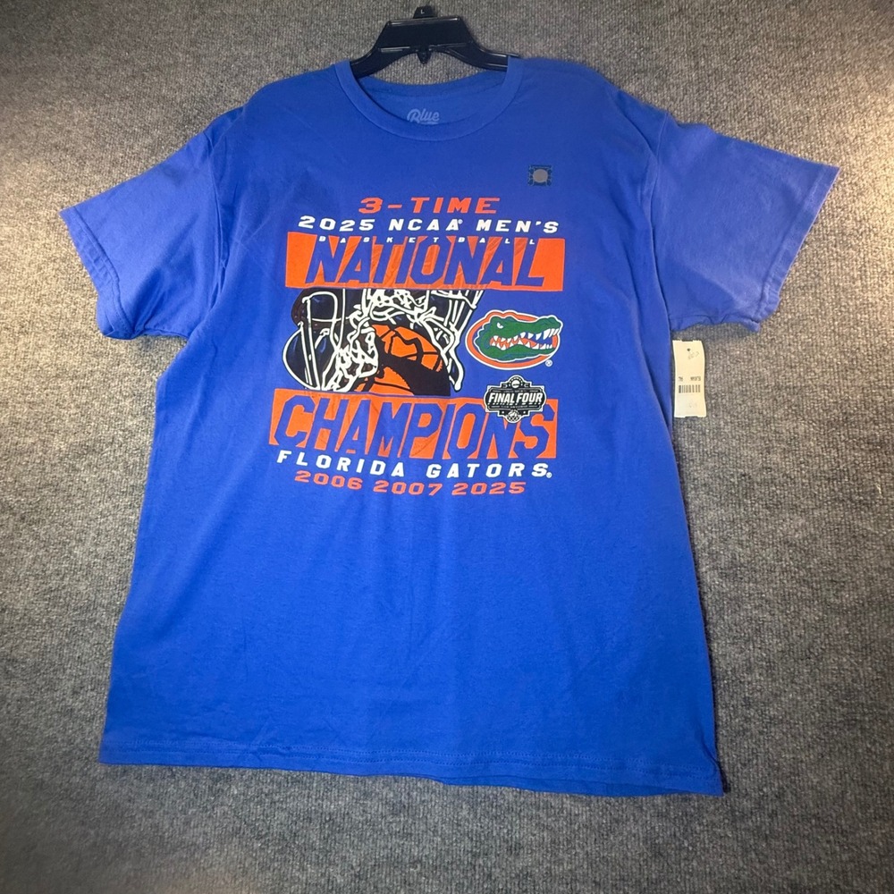 Blue 84 Florida Gators 2025 NCAA Basketball National Champions‎ Shirt Mens L NEW